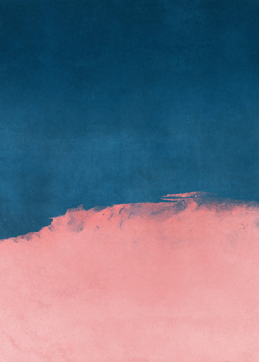 Minimal Landscape Pink and Navy Blue 01