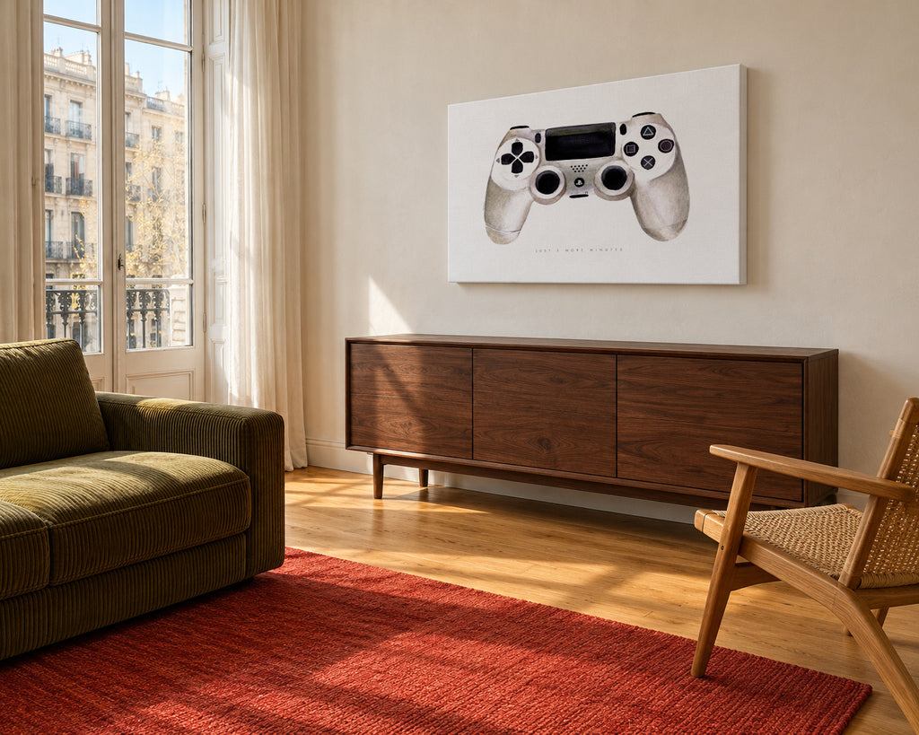 Just 5 - Unframed canvas in an interior