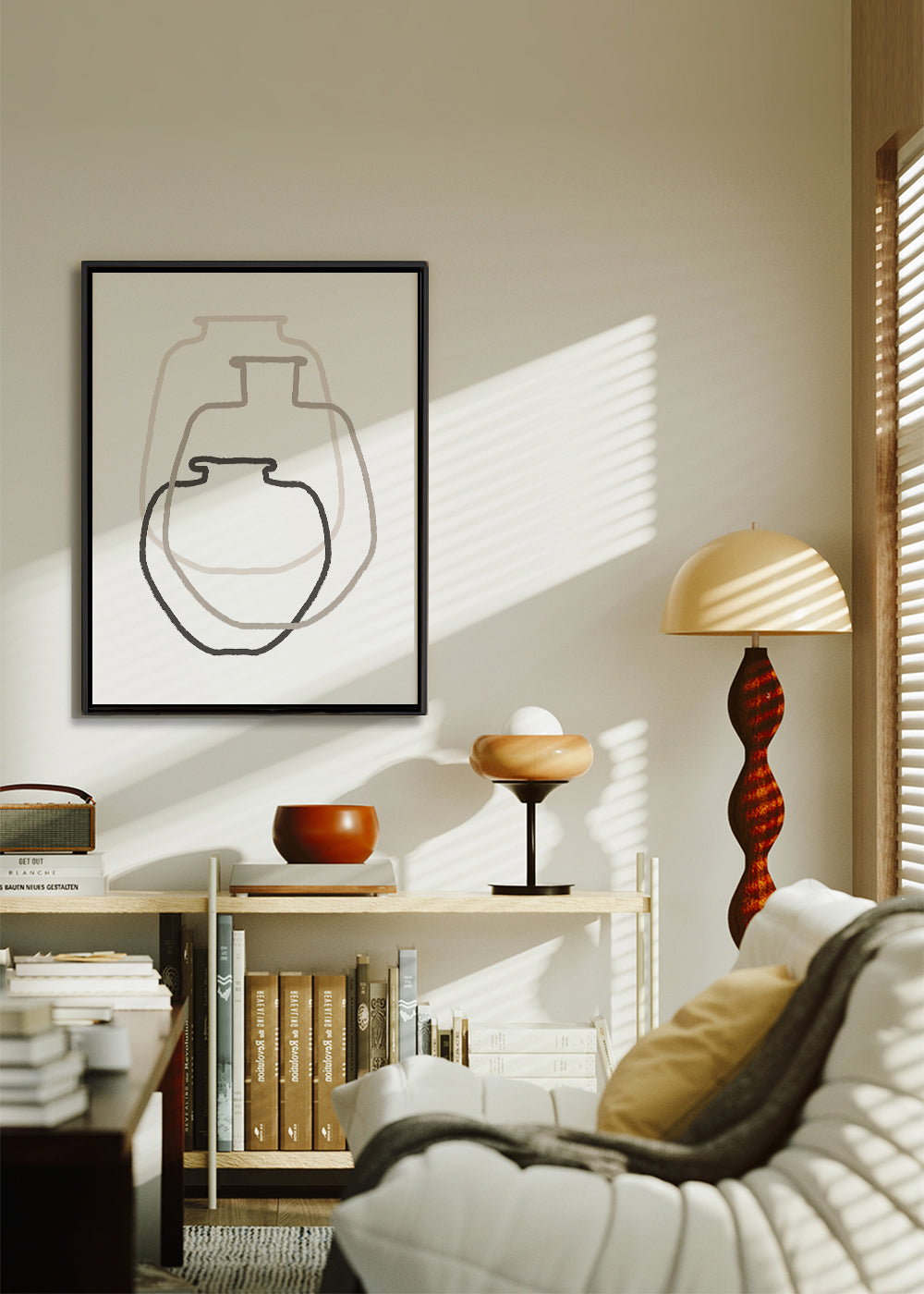 Abstract Vases Black