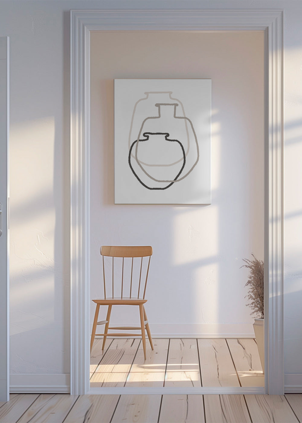 Abstract Vases Black