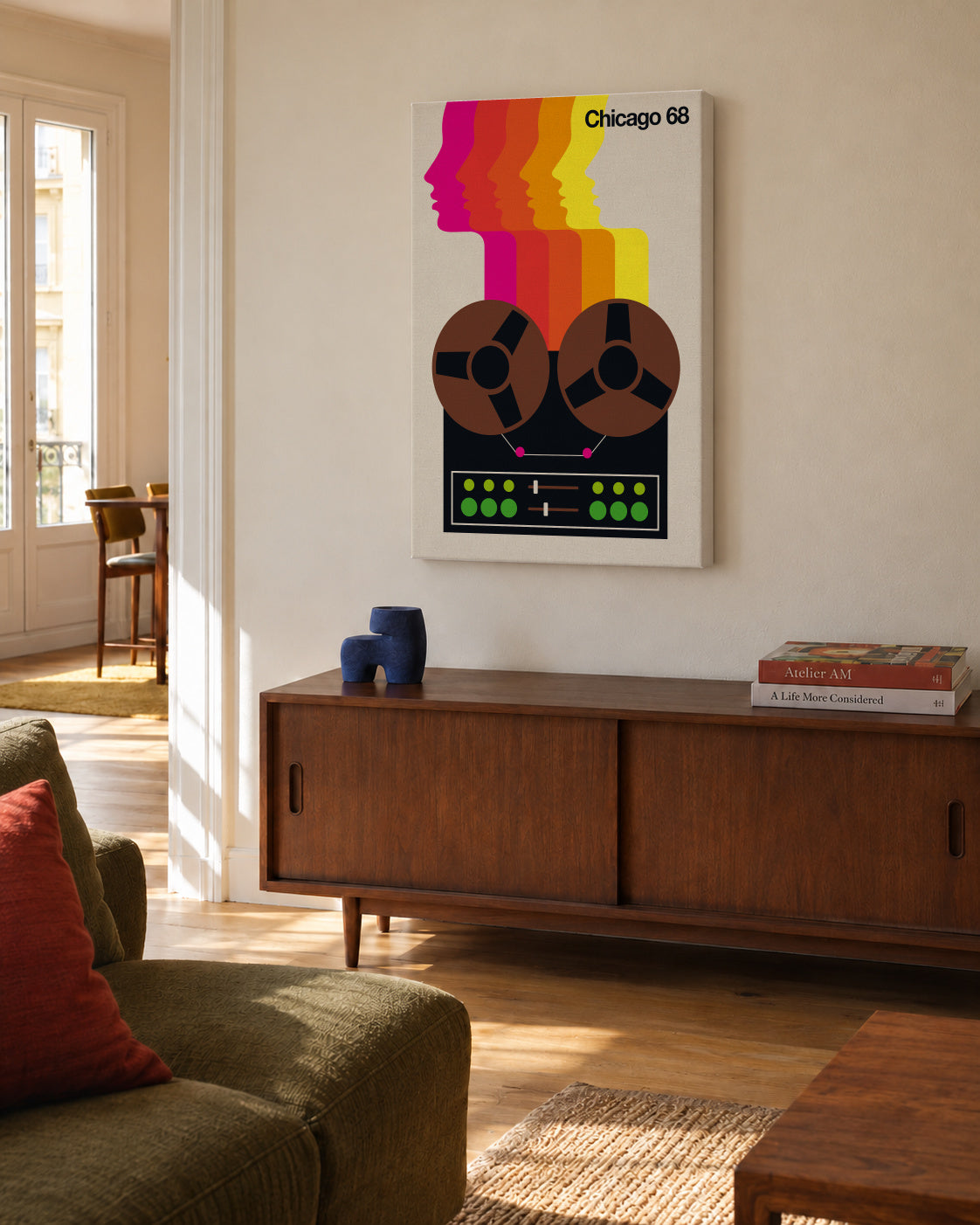 Chicago 68 - Unframed canvas in an interior