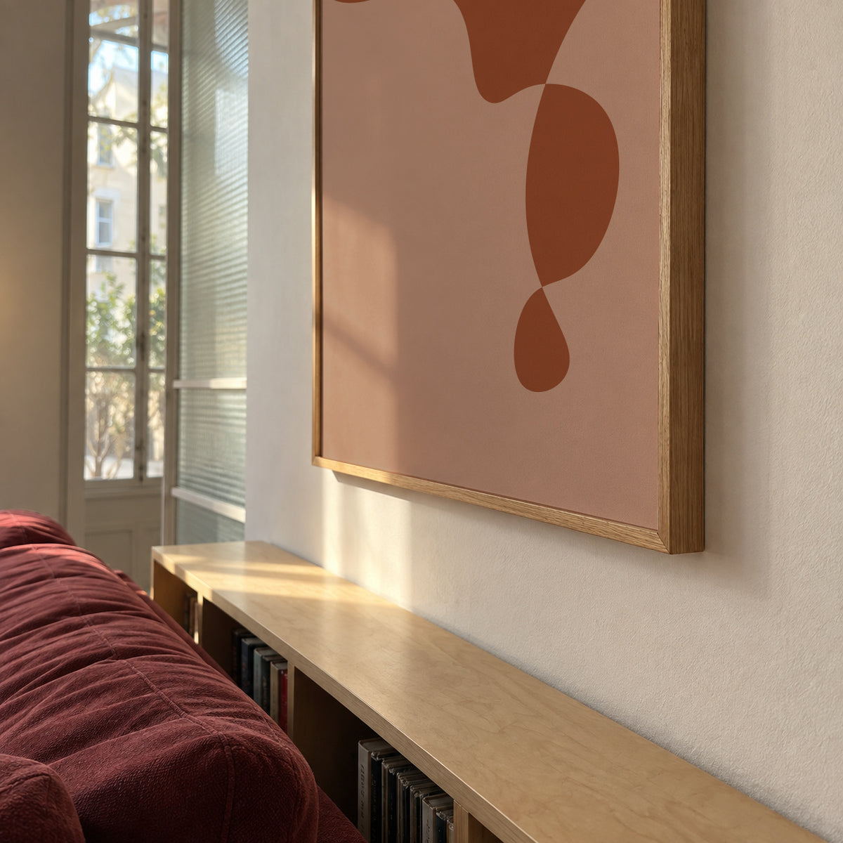 Komorebi I - Framed poster in an interior