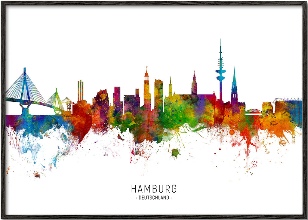 Hamburg Skyline multicolor