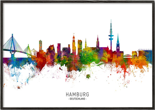 Hamburg Skyline multicolor