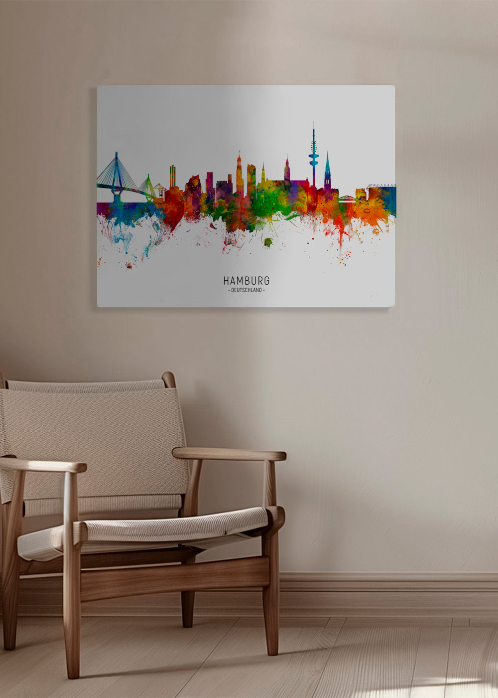 Hamburg Skyline multicolor