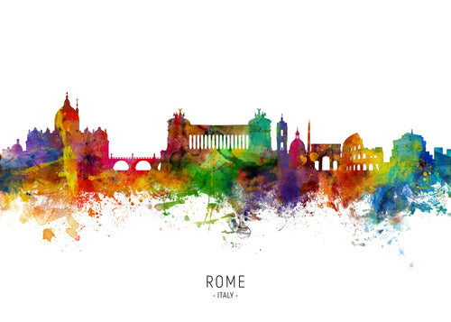 Rome Skyline multicolor - Unframed art print