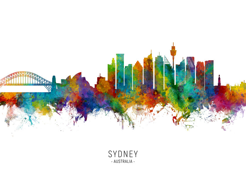 Sydney Skyline multicolor