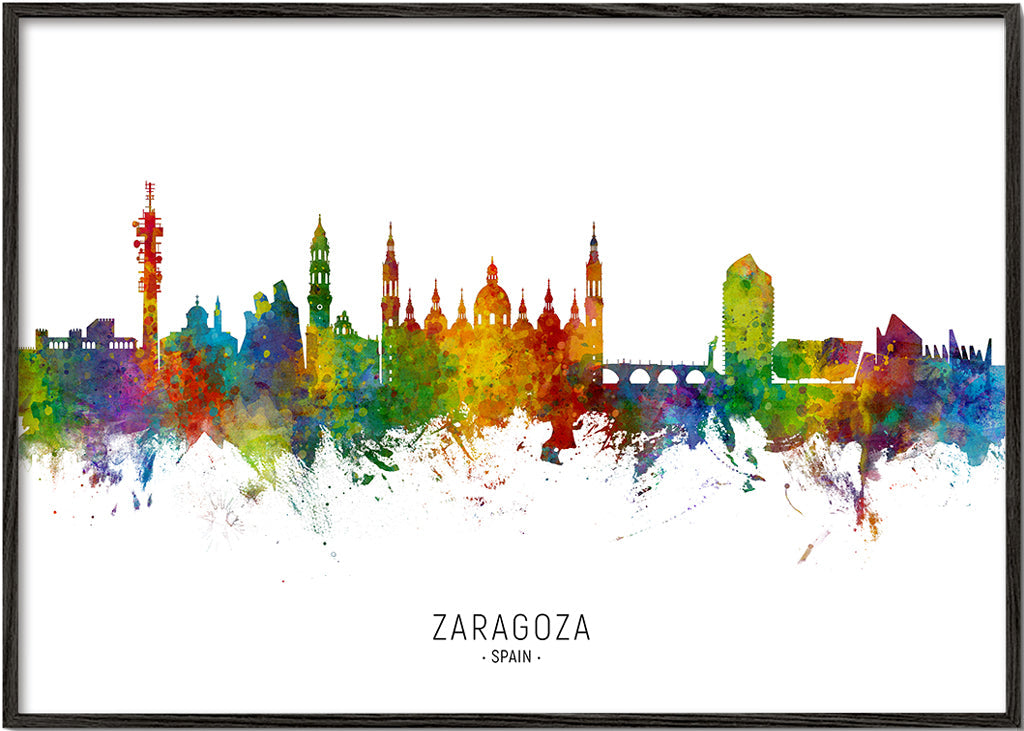 Zaragoza Skyline multicolor