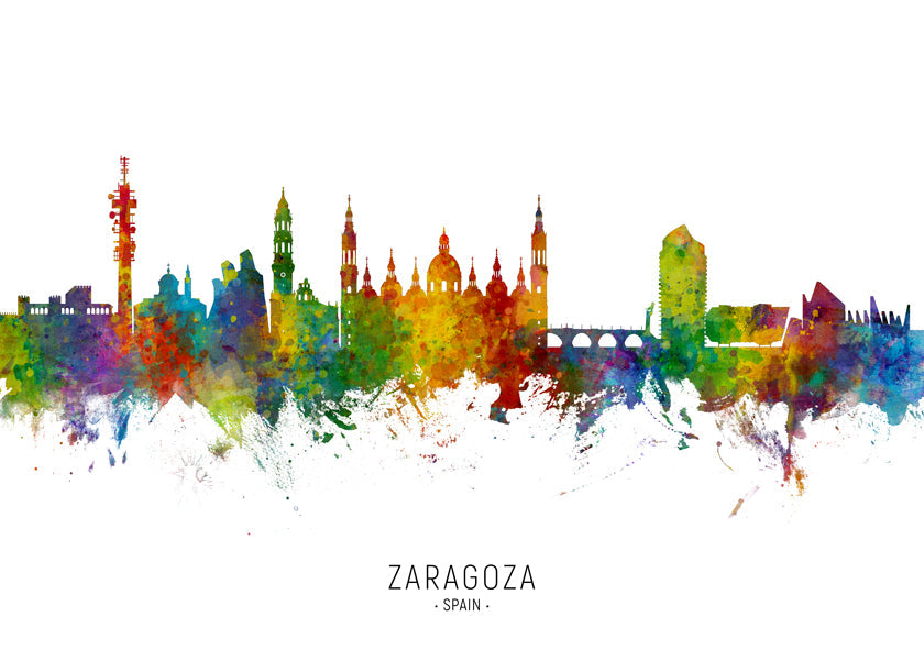Zaragoza Skyline multicolor