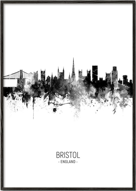 Bristol Skyline en blanco y negro