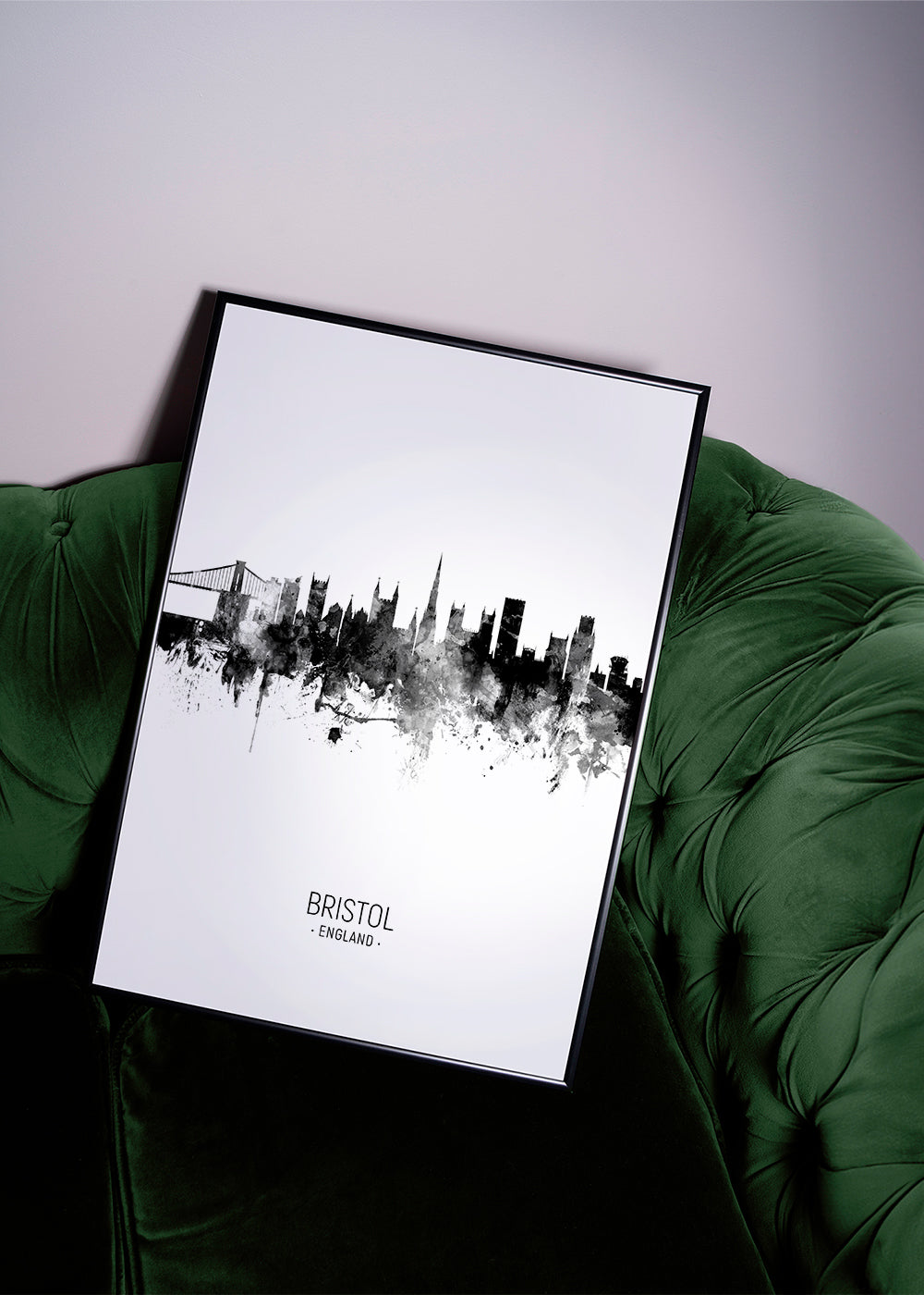 Bristol Skyline en blanco y negro