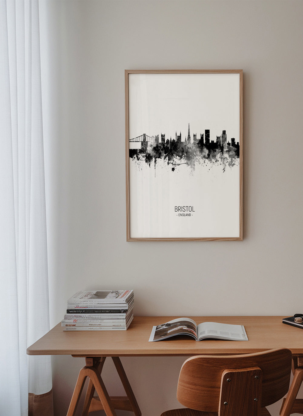 Bristol Skyline en blanco y negro