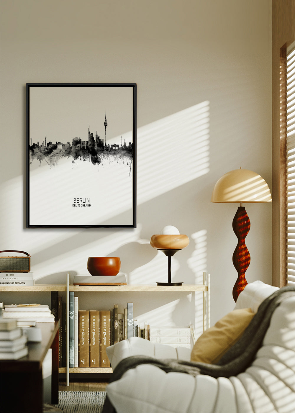 Berlin Skyline en blanco y negro