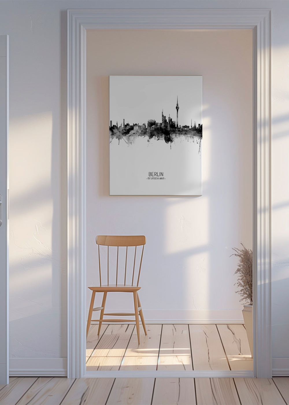 Berlin Skyline en blanco y negro