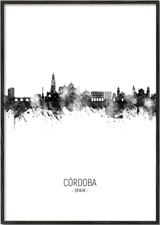 Córdoba Skyline en blanco y negro