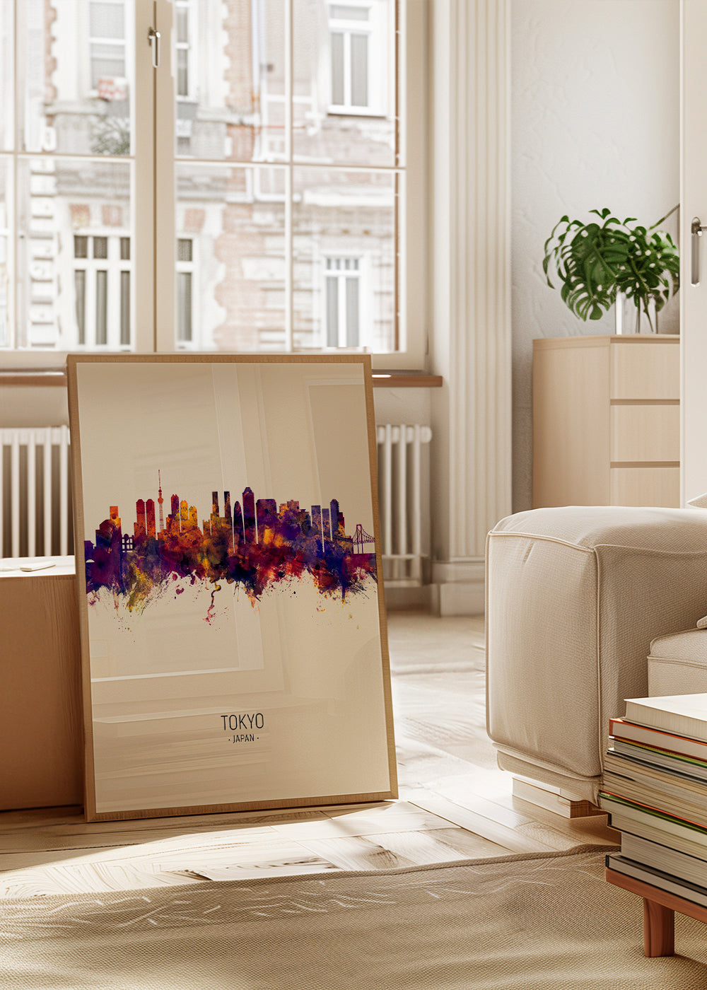 Tokyo Skyline en beige