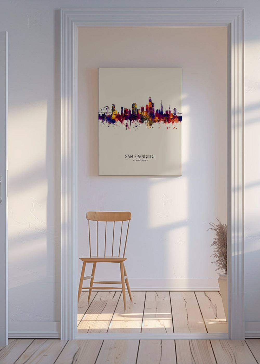 San Francisco Skyline en beige