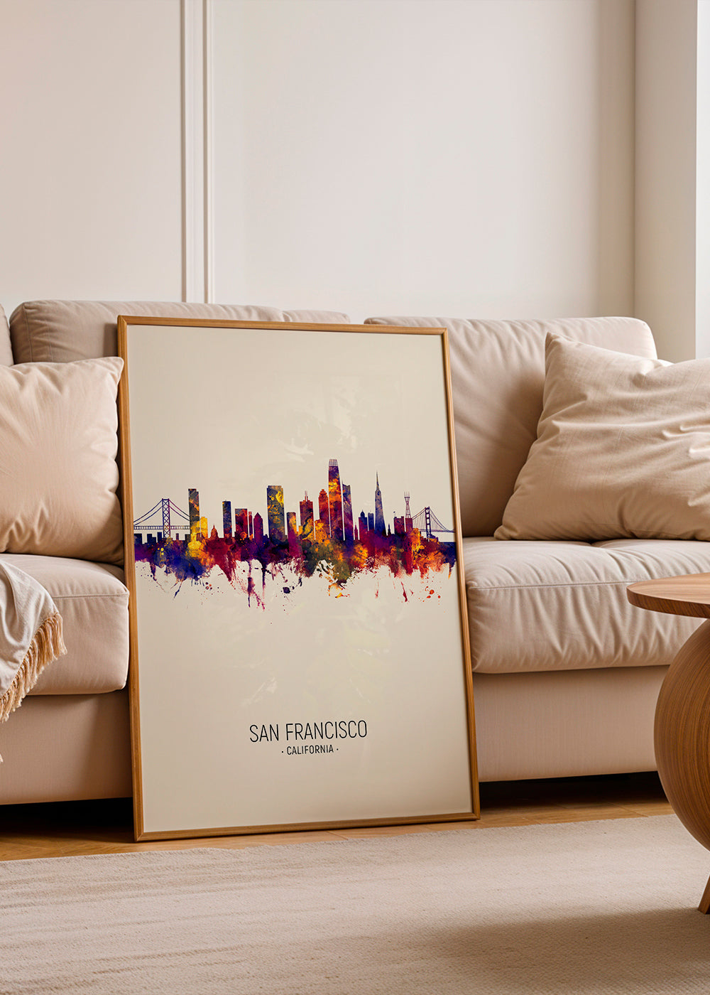 San Francisco Skyline en beige
