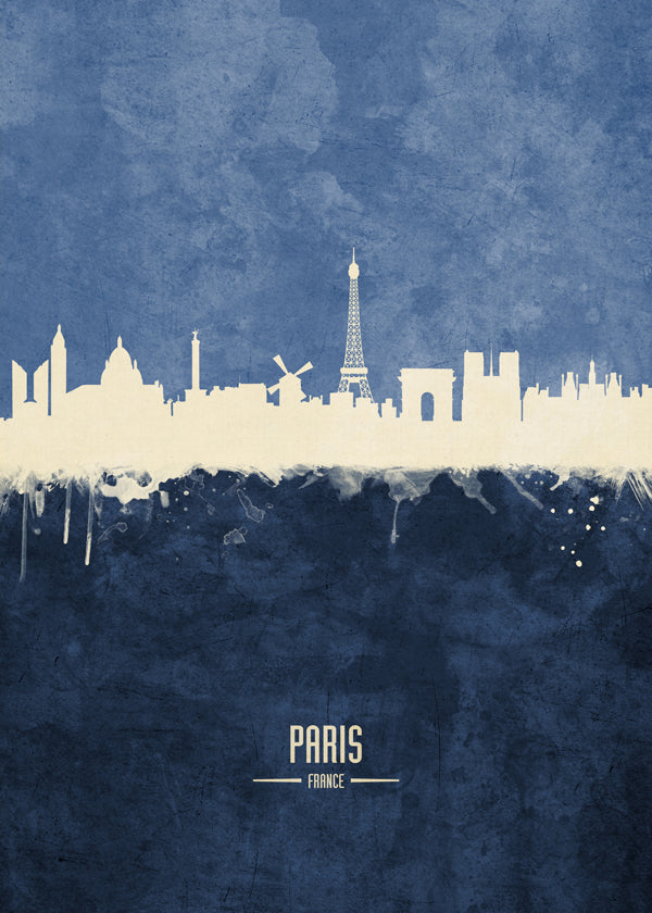 Paris Skyline Azul