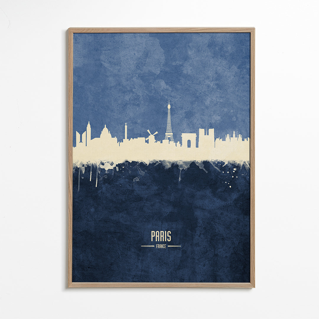 Paris Skyline Azul