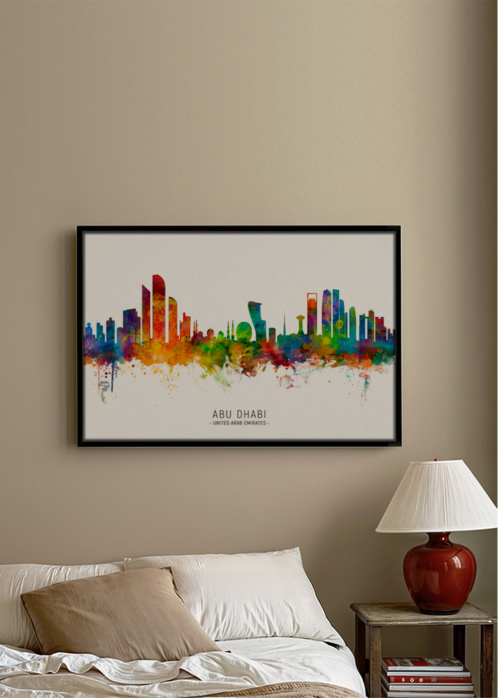 Abu Dhabi Skyline multicolor