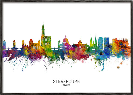 Strasbourg Skyline multicolor