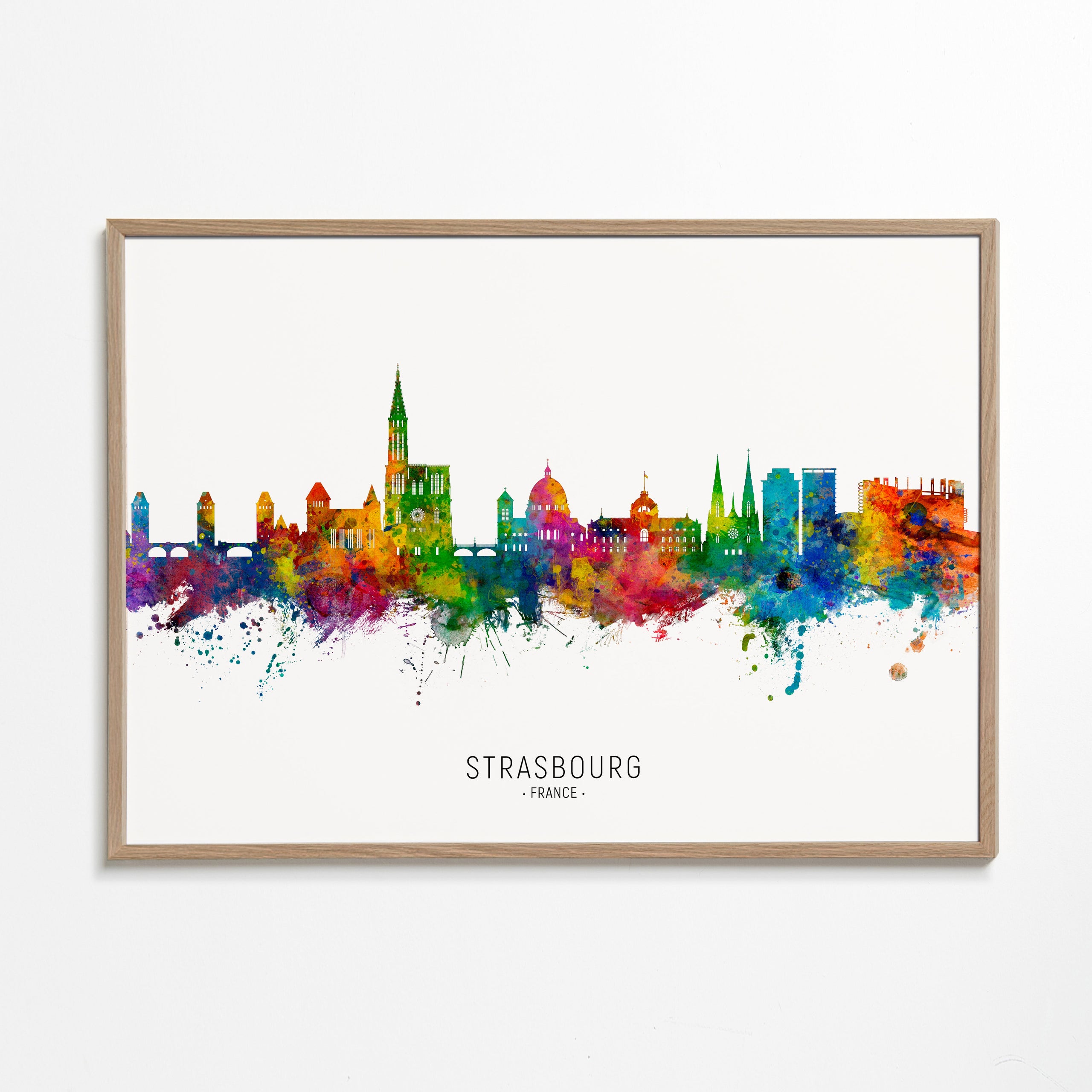Strasbourg Skyline multicolor