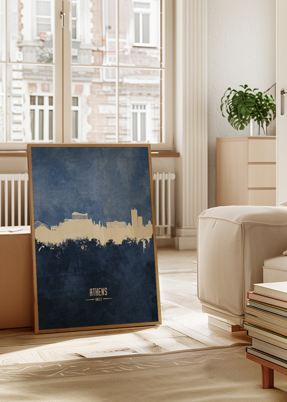 Athens Skyline azul