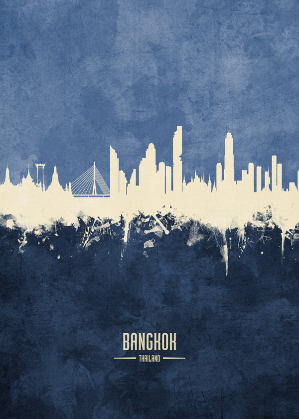 Bangkok Skyline azul