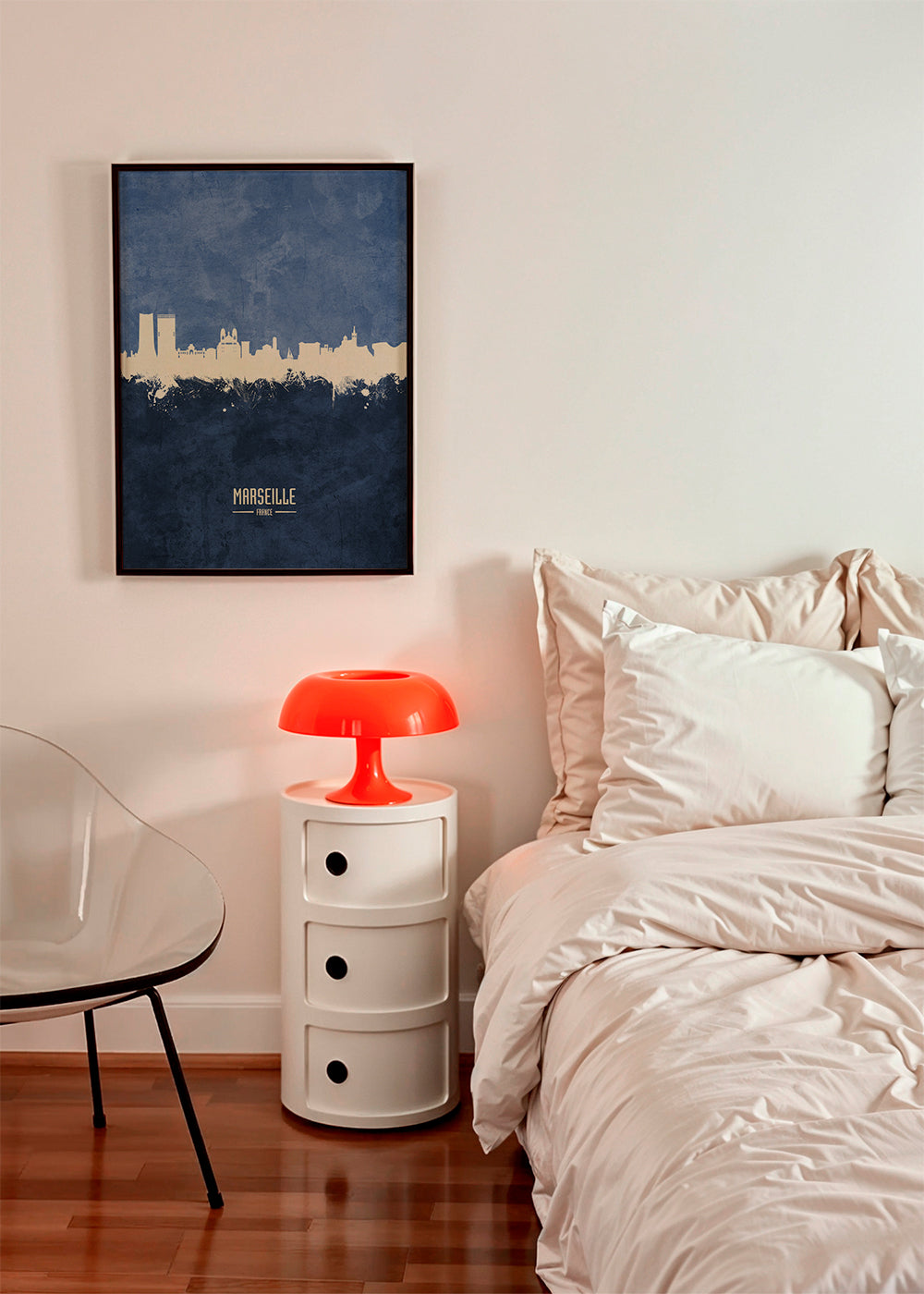 Marseille Skyline azul