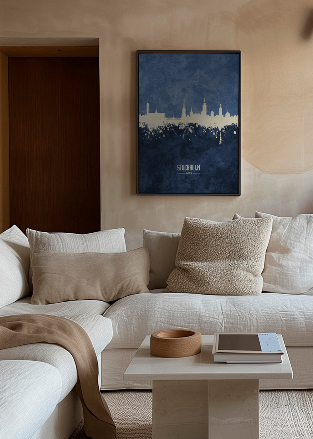 Stockholm Skyline azul