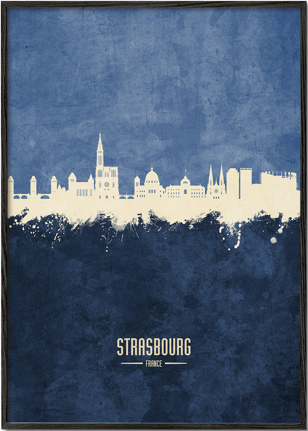 Strasbourg Skyline azul
