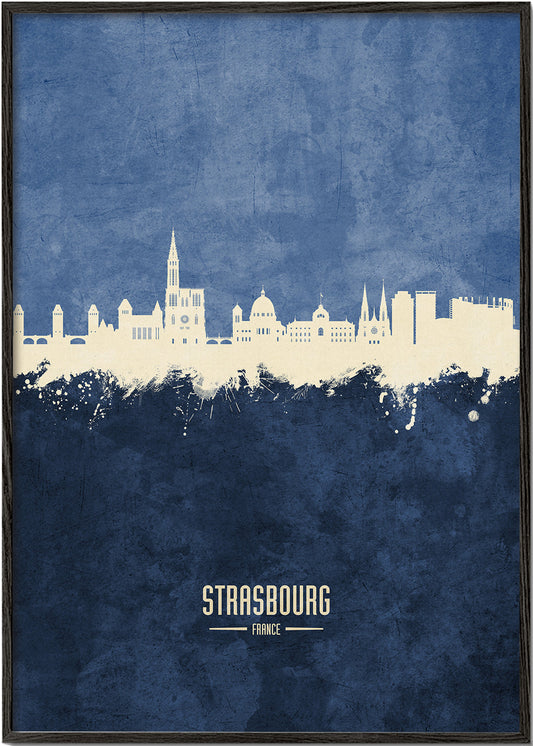 Strasbourg Skyline azul
