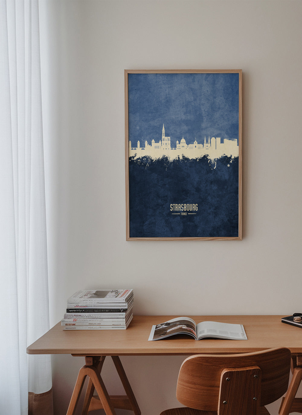 Strasbourg Skyline azul