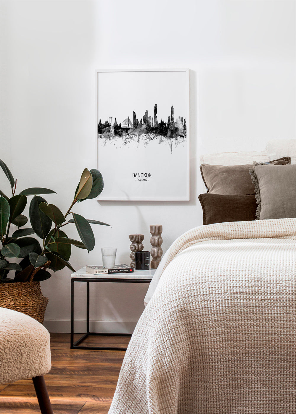 Bangkok Skyline blanco y negro