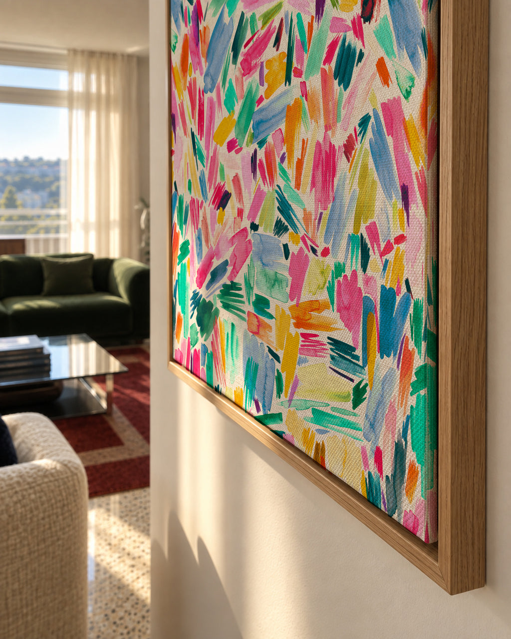 Simple Pleasure Pink Dreaming Gaudi - Framed canvas detail