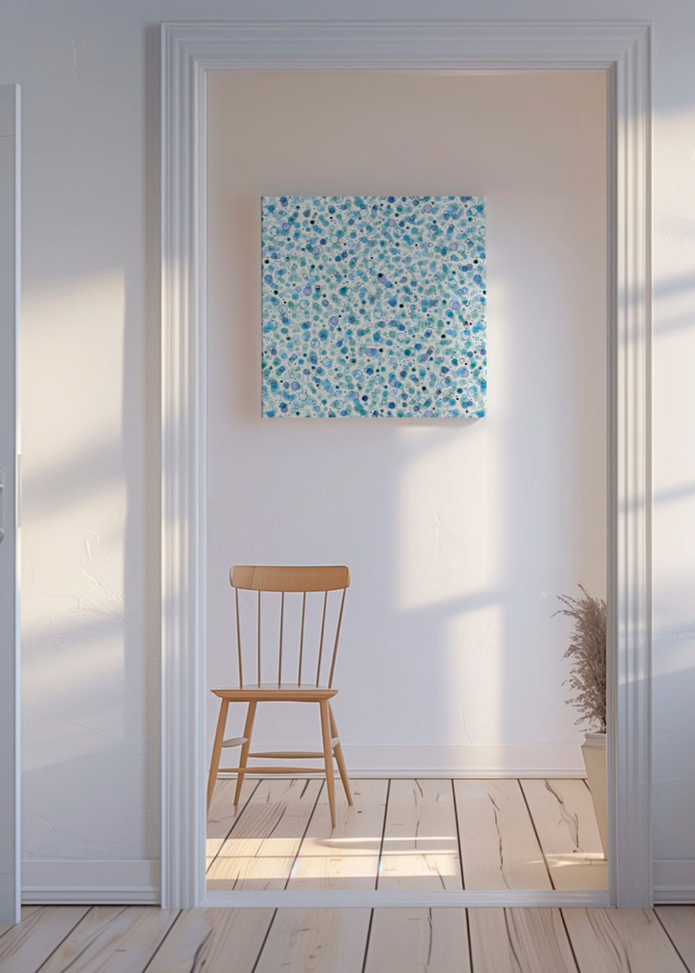 Cosmic Bubbles Blue Cuadrado