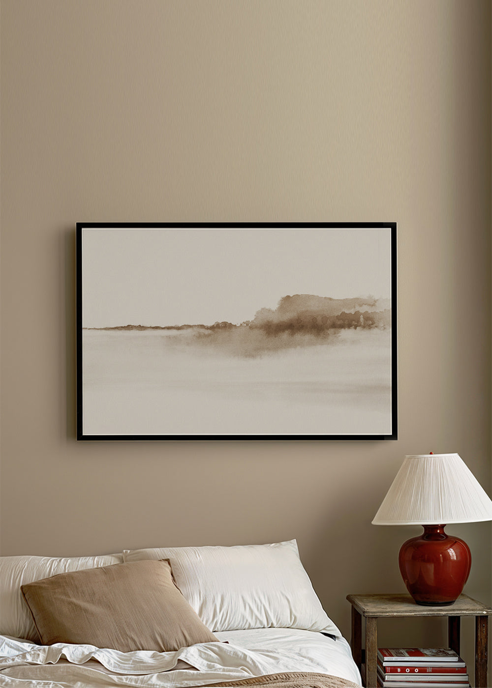 Watercolor landscape N 38 - Sepia