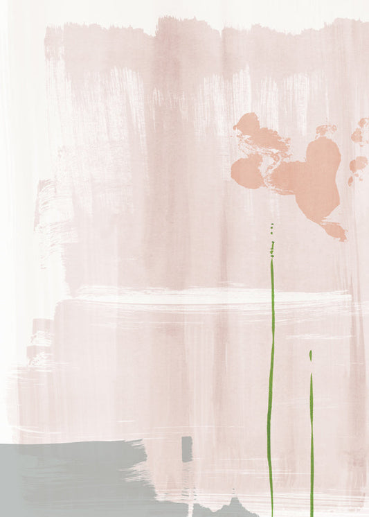 Soft pink abstract painting