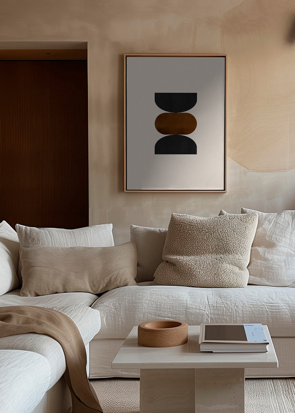 Geometric shapes Nº2 - rust & black