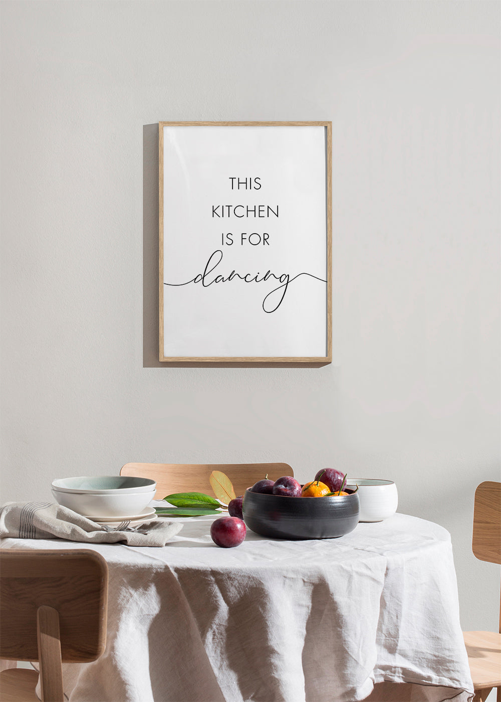 Poster Da Cucina Su Tela ZDFDC - Diagramma Vitamine E Nutrizione Sana - Formato A2 (60x40 Cm) Con Listelli Magnetici In Legno Di Teak