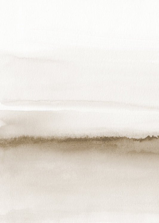 Watercolor landscape N 47 Beige tones 1/2