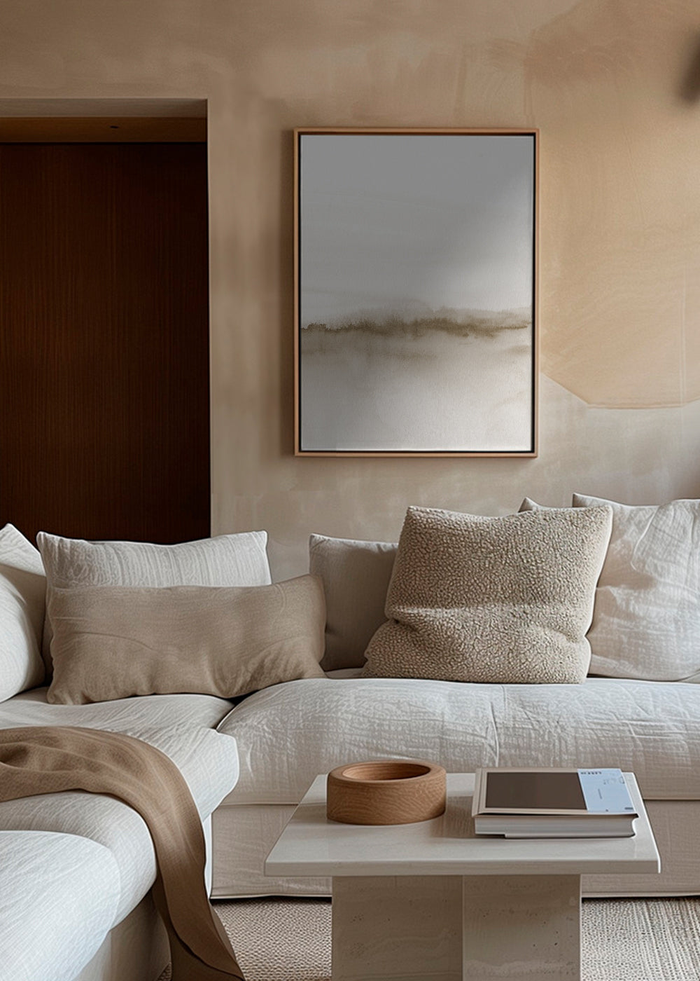 Watercolor landscape N 47 Beige tones 2/2