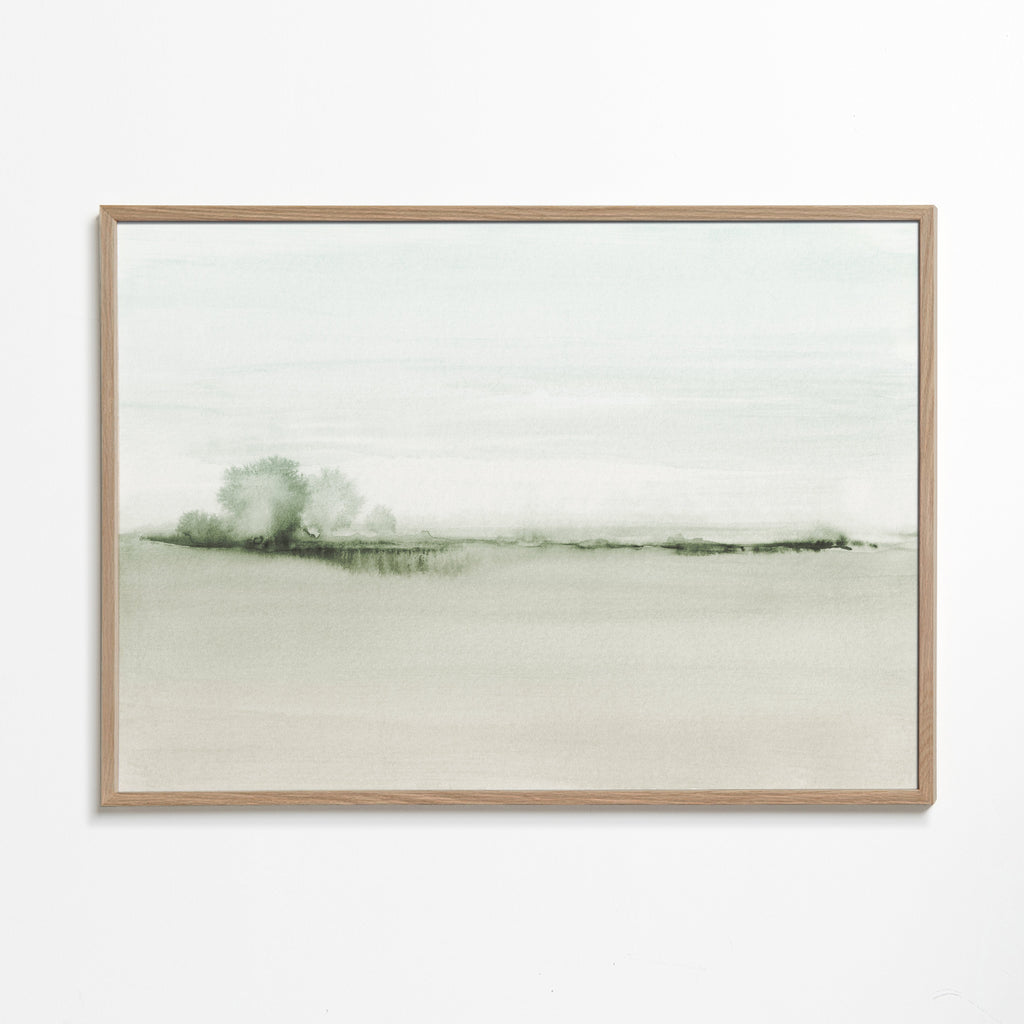 Watercolor landscape N 50 Greeny