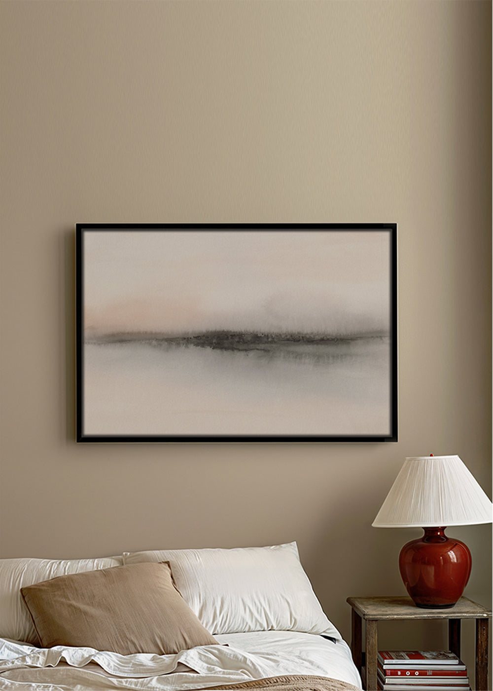 Abstract minimalist landscape in soft tones