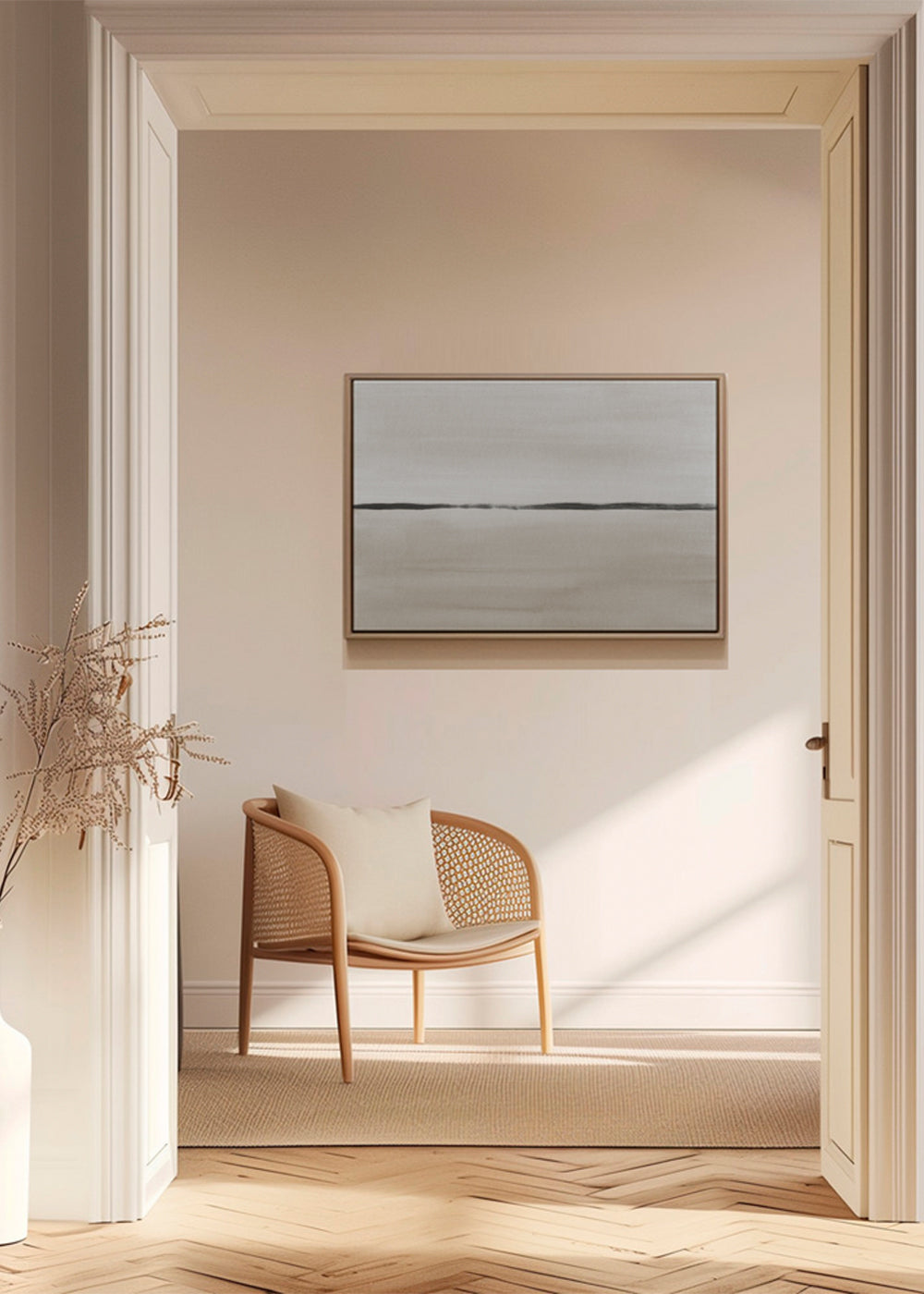 Minimalist horizon in beige tones