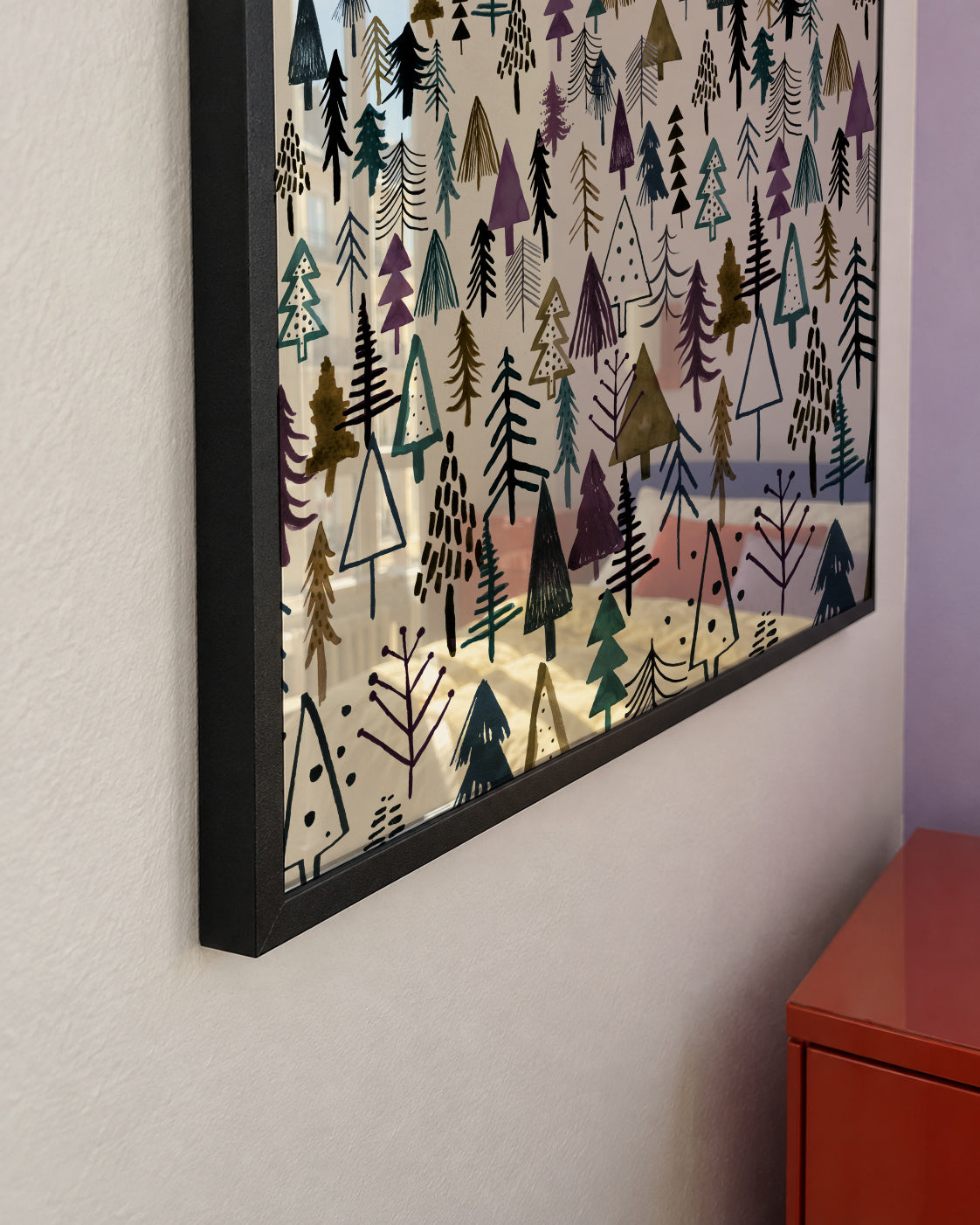 Mountain Forest Trees - Framed poster detail