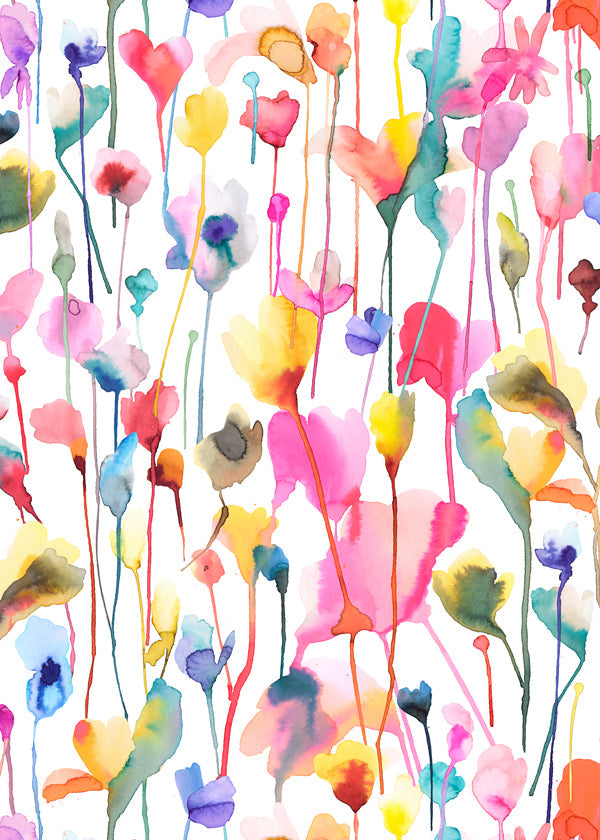 Wild Rustic Flowers Colorful