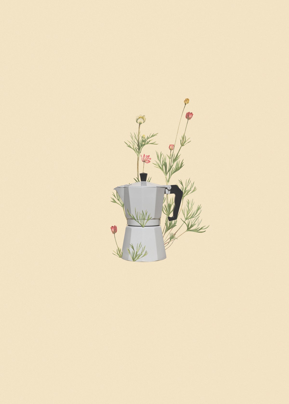 Floral moka express - Unframed art print