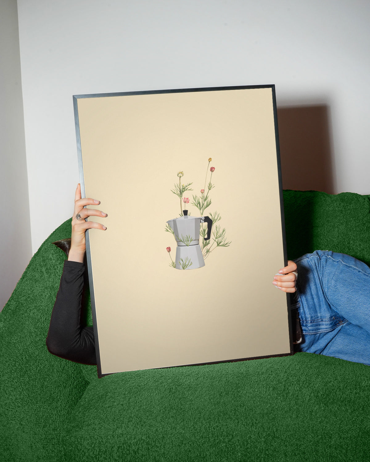 Floral moka express - Framed poster detail